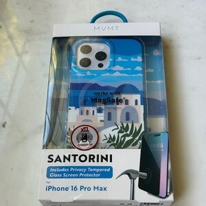 MVMT Santorini iPhone 16 Pro Max Case -‎ Sky Blue and White